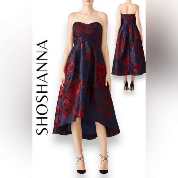 Shoshanna Dresses Shoshannafloral Dawn Midi Highlow Dress Size